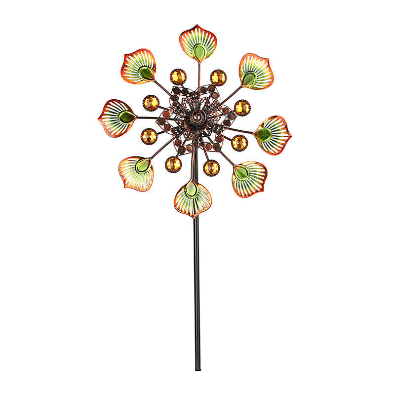 Peacock Tail Wind Spinners for Yard & Garden