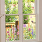 Colorful Floral Bouquet Window Sticker – Vibrant design, easy peel & removable – Perfect for home, cafe & spring decor ✨