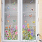 Colorful Floral Bouquet Window Sticker – Vibrant design, easy peel & removable – Perfect for home, cafe & spring decor ✨