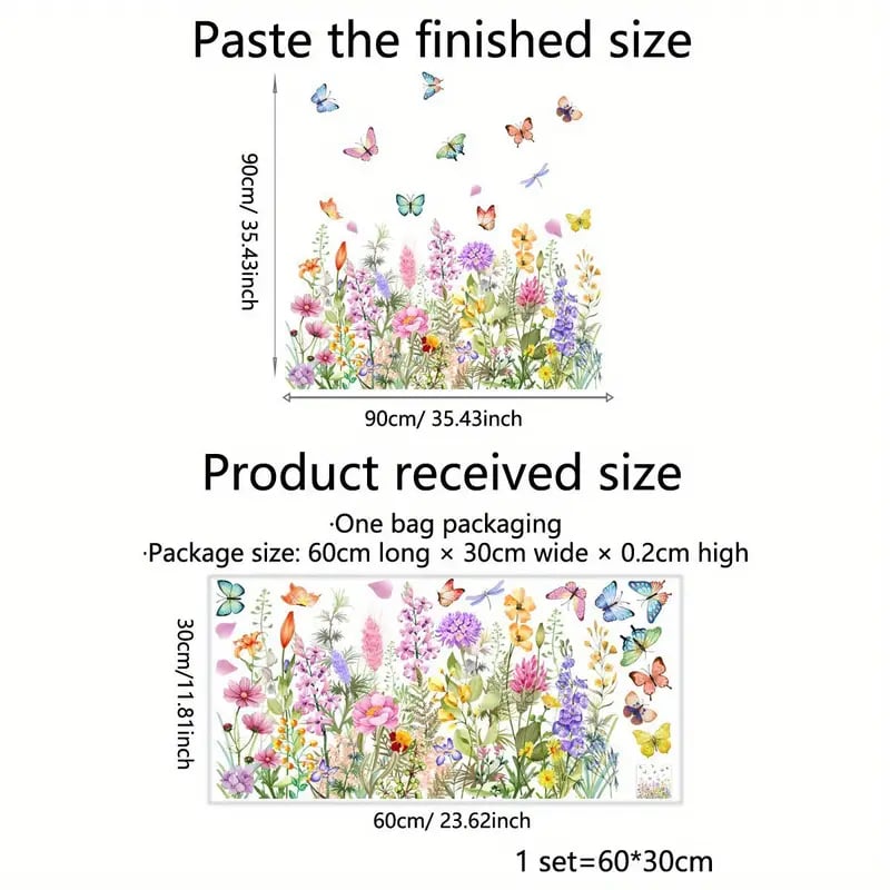Colorful Floral Bouquet Window Sticker – Vibrant design, easy peel & removable – Perfect for home, cafe & spring decor ✨