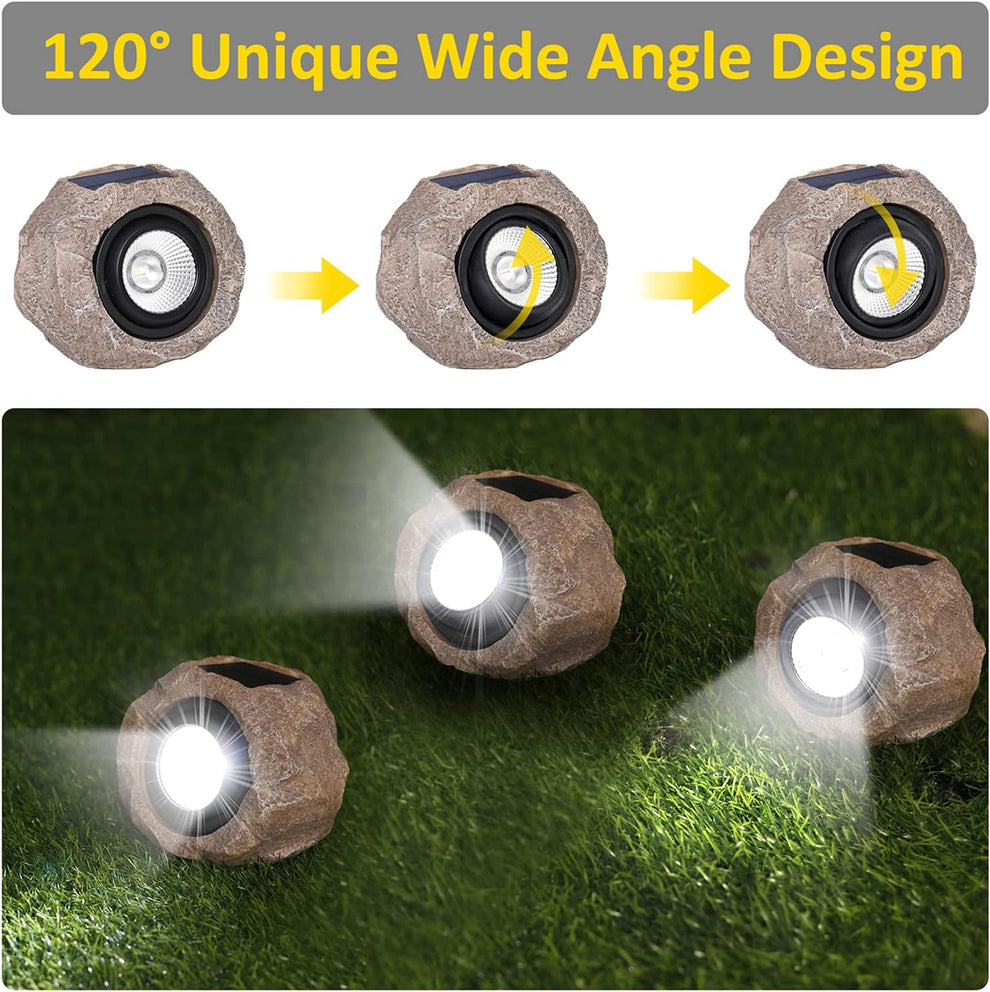 Solar Powered LED Rock Lamp – gardenornix