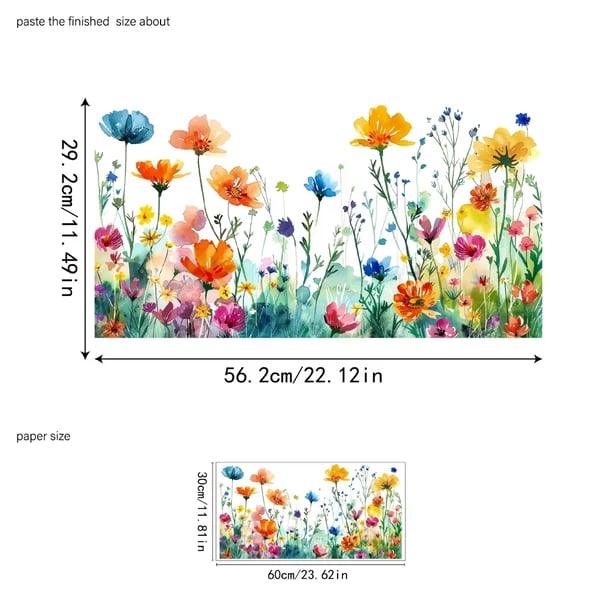 Colorful Floral Bouquet Window Sticker – Vibrant design, easy peel & removable – Perfect for home, cafe & spring decor ✨