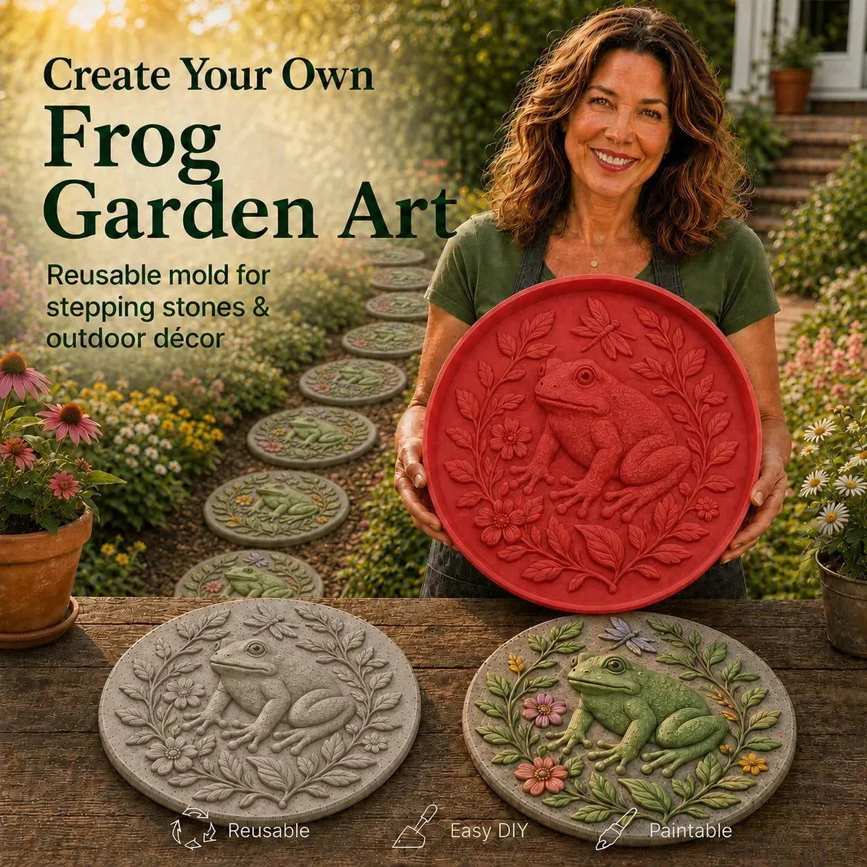 🌻 Reusable Garden Art Mold – Make Your Garden Truly One of a Kind