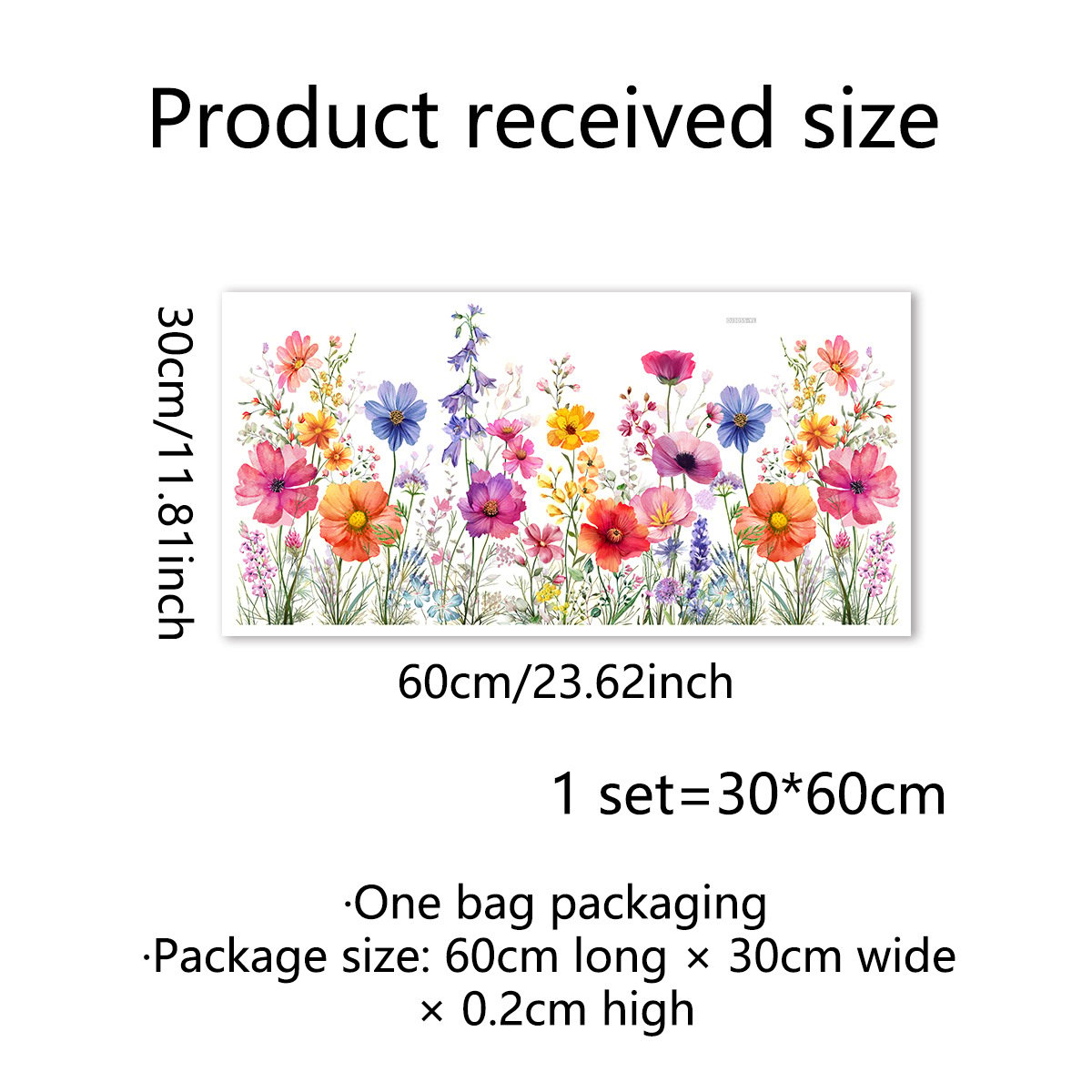 Colorful Floral Bouquet Window Sticker – Vibrant design, easy peel & removable – Perfect for home, cafe & spring decor ✨