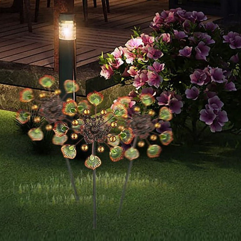 Peacock Tail Wind Spinners for Yard & Garden
