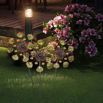 Peacock Tail Wind Spinners for Yard & Garden