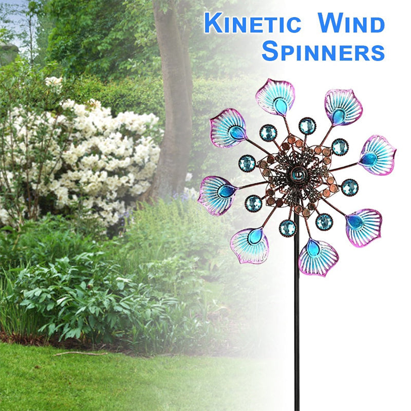 Peacock Tail Wind Spinners for Yard & Garden