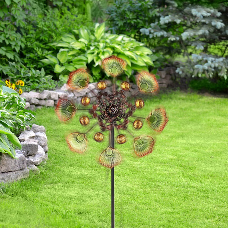 Peacock Tail Wind Spinners for Yard & Garden