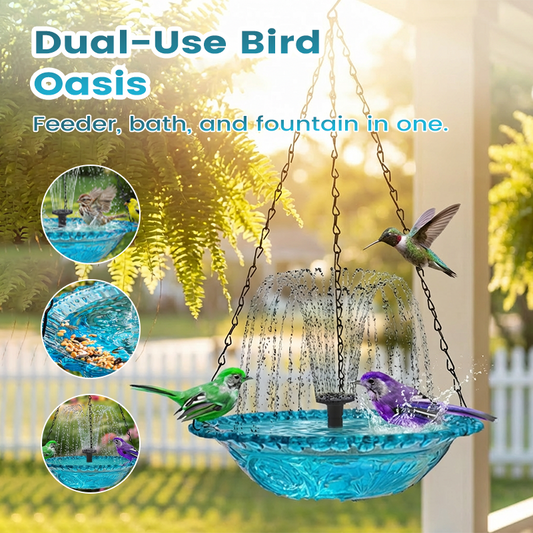 💖Outdoor Hanging Fountain Bird Bath & Feeder