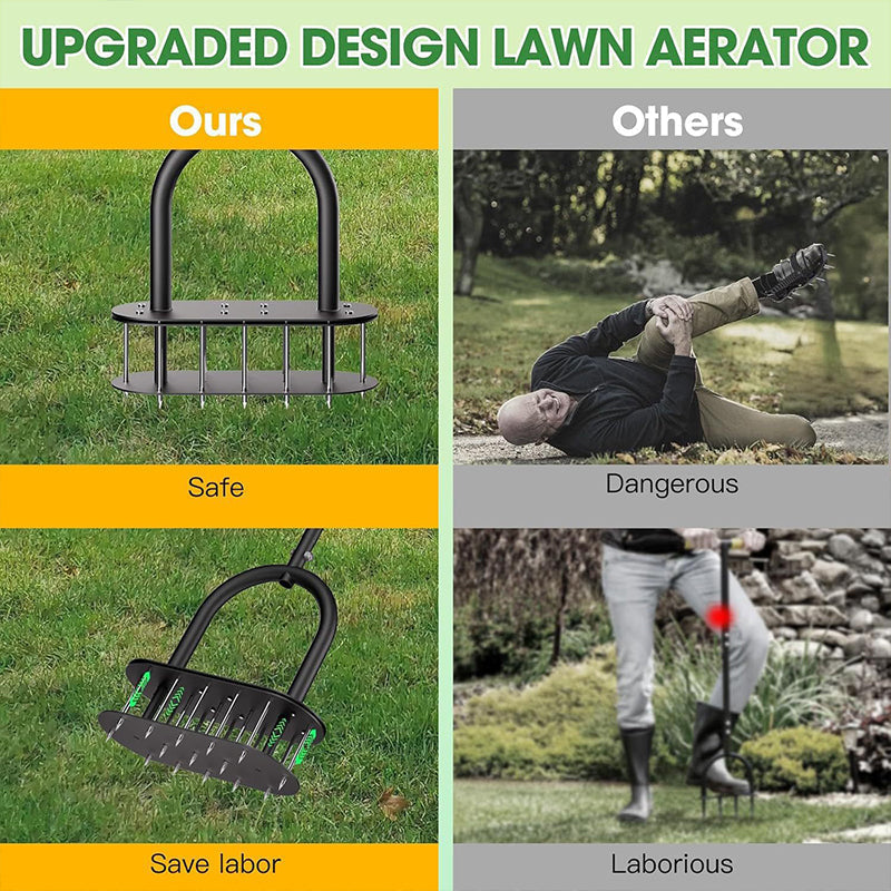 🎉 Heavy-Duty Manual Lawn Coring Aerator