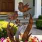 🔥Rustic Bird & Flower Metal Garden Stake