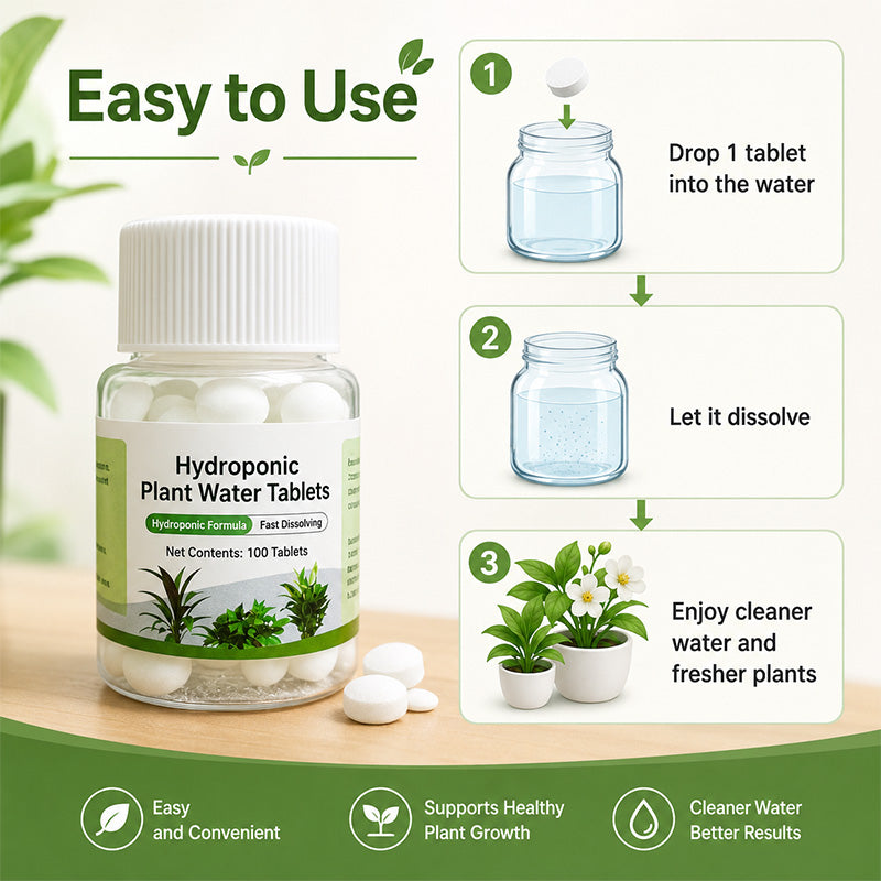 Water Purifying Tablets for Hydroponic Plants and Cut Flowers