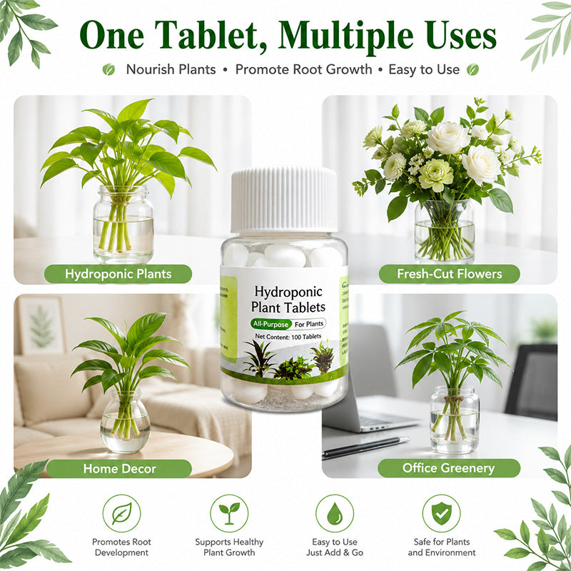 Water Purifying Tablets for Hydroponic Plants and Cut Flowers