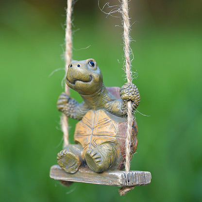 Whimsical Turtle Swing Decor