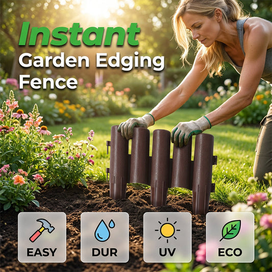 Premium Plastic Stake-in Garden Edging Fence
