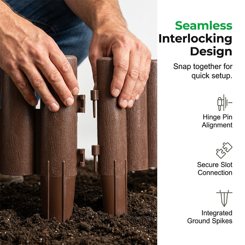 Premium Plastic Stake-in Garden Edging Fence