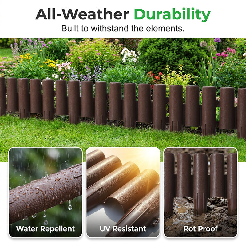 Premium Plastic Stake-in Garden Edging Fence