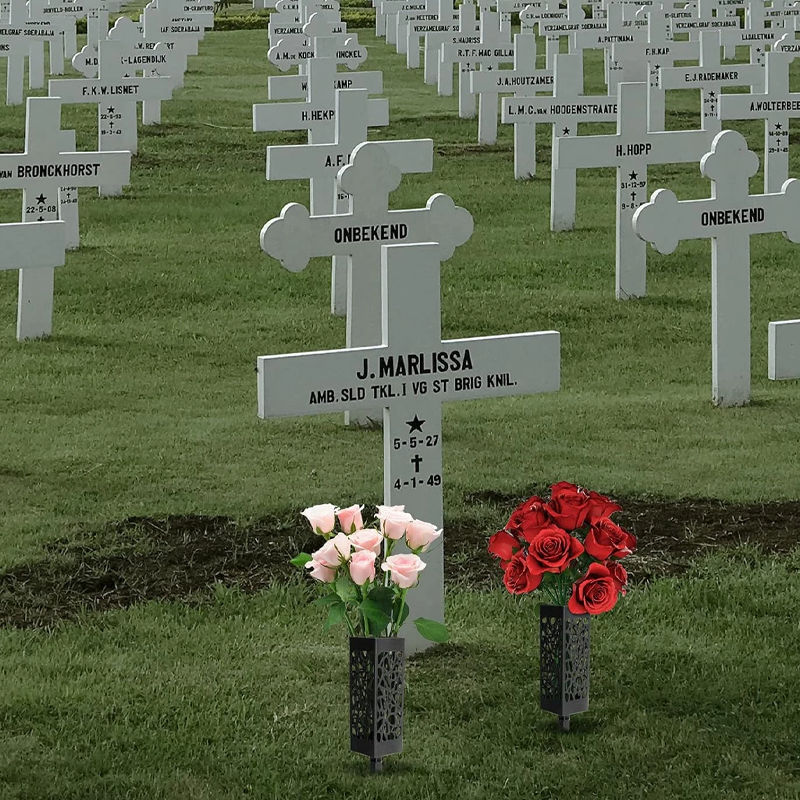 Memorial Vase with Ground Stake for Cemetery