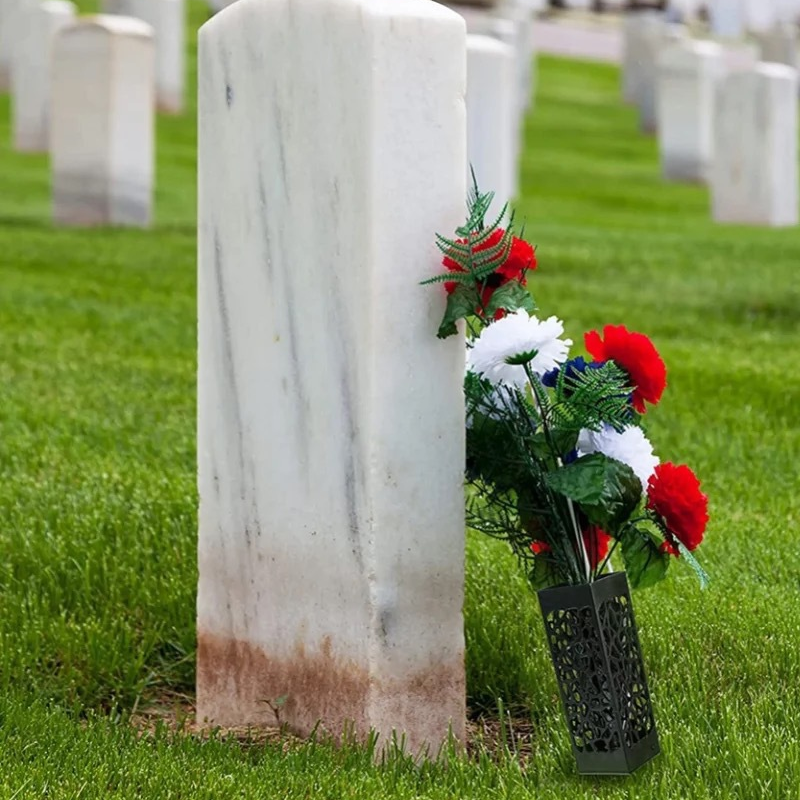 Memorial Vase with Ground Stake for Cemetery
