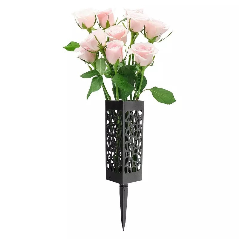 Memorial Vase with Ground Stake for Cemetery