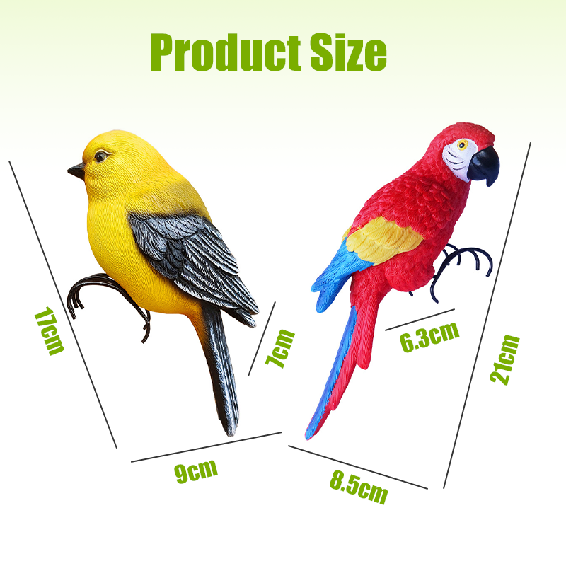 Realistic Delicate Bird Figurine for Garden