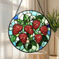 Stained Glass Strawberry Suncatcher for Window & Garden
