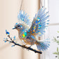 ⏰Great Sale - BUY 2 GET 1 FREE🔥🐦✨Crystal Sky Bluebird Stained Art Ornament