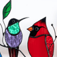 The Best Gift-Birds Stained  Window  Panel Hangings