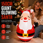 150cm Inflatable Santa Claus Tumbler with LED Light Christmas Outdoor Party Decoration
