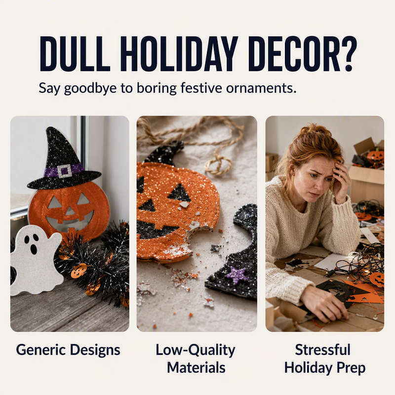 🎃 Halloween DIY Sparkle Art Ornament Kit for Doors and Windows