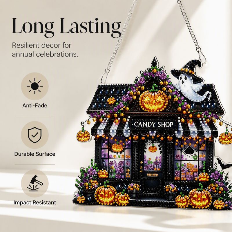 🎃 Halloween DIY Sparkle Art Ornament Kit for Doors and Windows