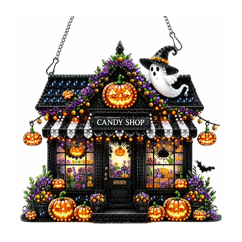 🎃 Halloween DIY Sparkle Art Ornament Kit for Doors and Windows