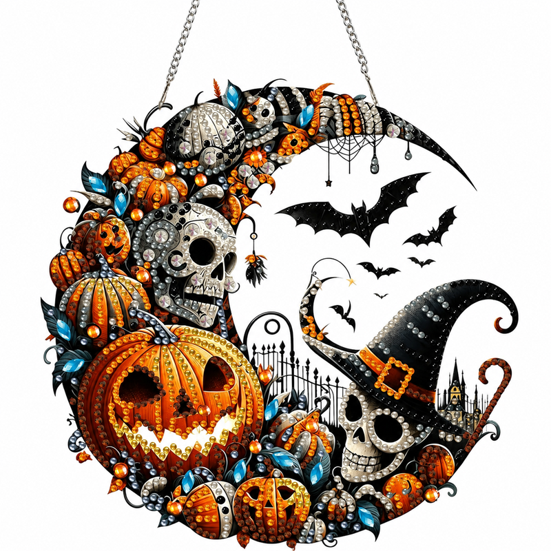 🎃 Halloween DIY Sparkle Art Ornament Kit for Doors and Windows