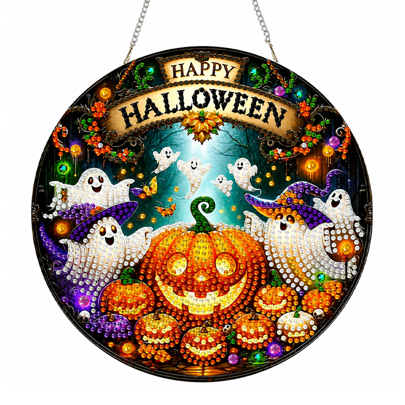 🎃 Halloween DIY Sparkle Art Ornament Kit for Doors and Windows