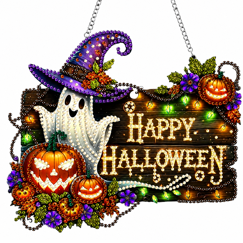 🎃 Halloween DIY Sparkle Art Ornament Kit for Doors and Windows