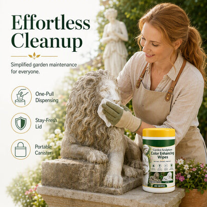 Outdoor Garden Sculpture Color Enhancing and Cleaning Wipes 40-Count