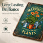 Vintage Garden Metal Sign with Plant Lover Quote