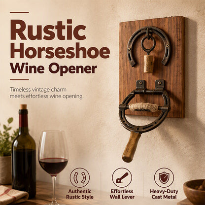 Vintage Wall-Mounted Horseshoe Wine Opener
