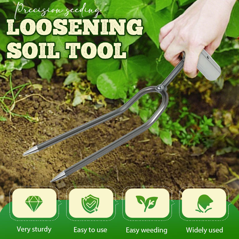 🌱 Compact 2‑Tooth Garden Weed Puller – Sharp Prongs, Sturdy Iron, Hand‑Held ✨