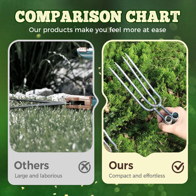 🌱 Compact 2‑Tooth Garden Weed Puller – Sharp Prongs, Sturdy Iron, Hand‑Held ✨