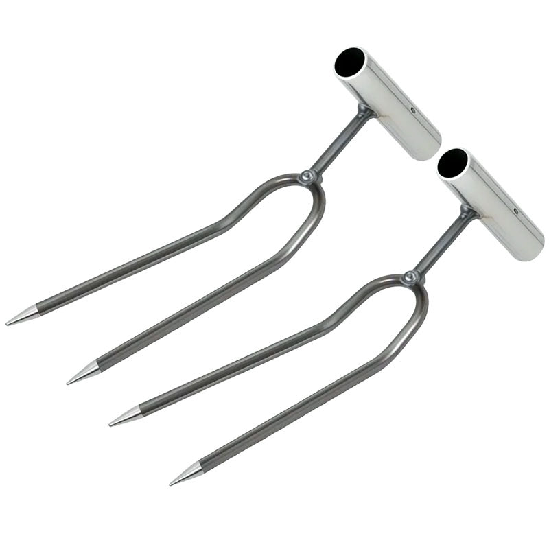 🌱 Compact 2‑Tooth Garden Weed Puller – Sharp Prongs, Sturdy Iron, Hand‑Held ✨
