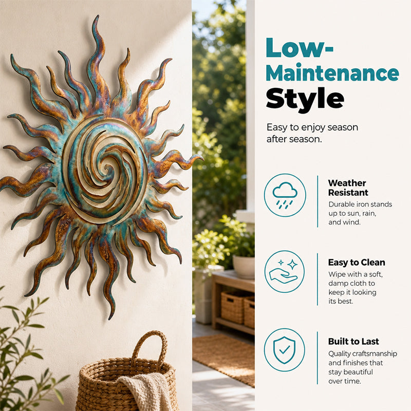 ☀️Metal Sun Silhouette Wall Art Decor