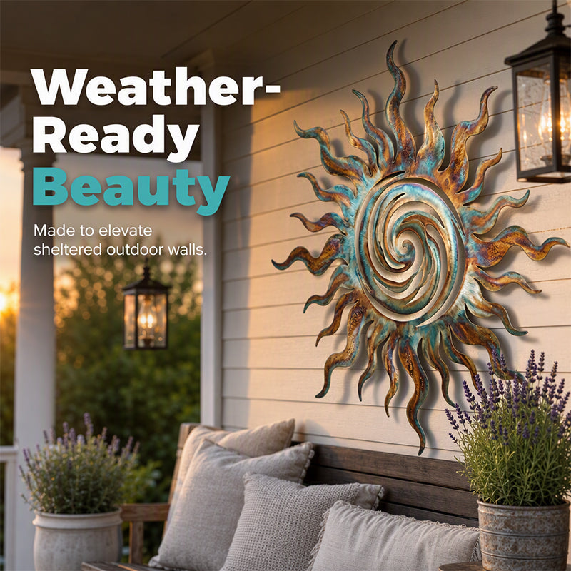 ☀️Metal Sun Silhouette Wall Art Decor